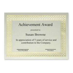8.50"x11" Classic Gold Foil/Linen Certificate