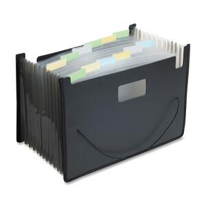 Black Legal/Letter 13 Pocket Expanding Desktop File