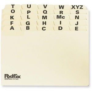 3"X5" A-Z Index Card File Guide