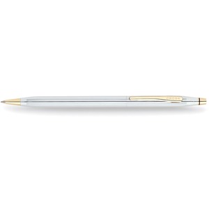 Black Medium Classic Cross Medalist Chrome 23KT Gold Plated Pen Each