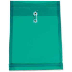 9.50"x13" Green Transparent Poly Inter-Department Envelope Each