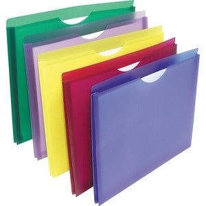 Assorted 8.50"x11" 1" Expansion poly File Jacket