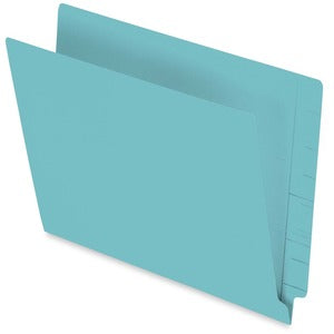 Turquoise Letter Expansion End Tab Folder