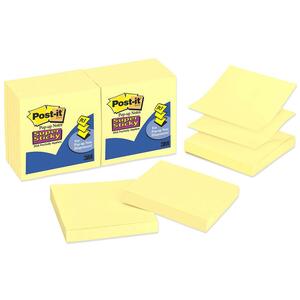 3"x3" Canary Yellow Pop-up Super Sticky Notes Refill