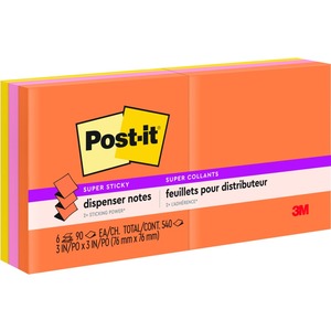 3"x3" Assorted Pop-up Super Sticky Notes Refill