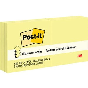 3"x3" Canary Yellow Pop-Up Notes Pad
