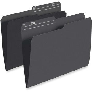 Black Letter Single Top Vertical File Folder