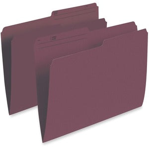 Burgundy Letter Single Top Vertical File Folder