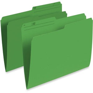 Green Letter Single Top Vertical File Folder