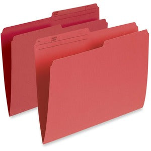 Red Letter Single Top Vertical File Folder