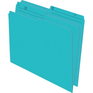 Teal Letter Single Top Vertical File Folder