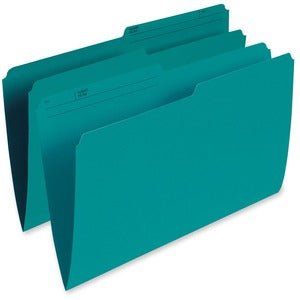Teal Legal Single Top Vertical Colored File Folder