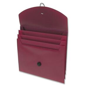 Burgundy Poly Letter 4-Pocket Expanding Step File