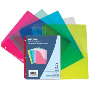 Assorted Colour Slant Binder Pocket