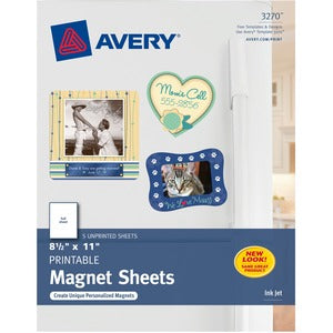 8-1/2"x11" White Magnet Sheet 5Pack