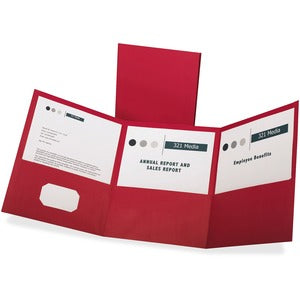 Red Letter Tri-Fold Pocket Folders