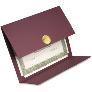 Burgundy Medallion Linen Certificate Holder 5Pack