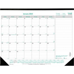 22"x17" 2024 100% Recycled  Ecologix Monthly Desk Pad