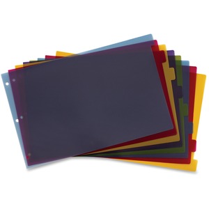 11"x17" 8  Tab Poly Divider with Adhesive Tabs