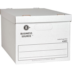 White Economy Letter/Legal Storage Box with Lid