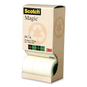 19mmx33m Magic Tape with Dispenser Tower 14Pack
