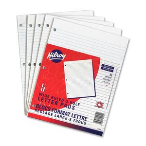 8-3/8"x10-7/8" White 0.31" Ruled Figuring Pad