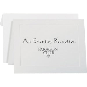 4.25"x5.50" Traditional Emboss Fold Over White Note Card