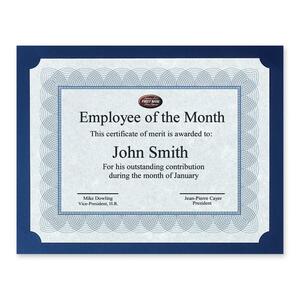 8.5"x11" Navy Blue  St. James Certificate Holder 25Pack