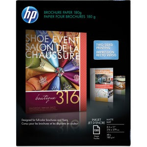 8-1/2"x11" HP Matte White Inkjet Brochure Paper