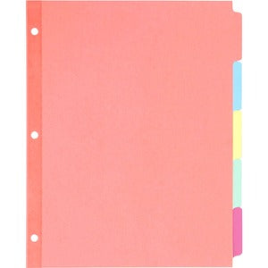 5 Plain Tab Write & Erase Dividers 3Pack