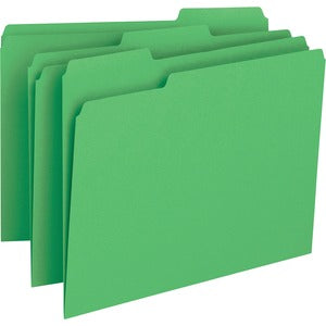 Green Letter Top Tab File Folder