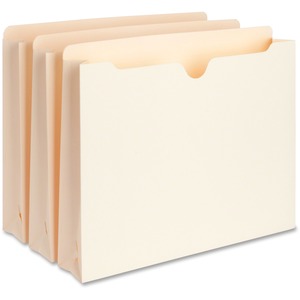 Manila Letter 2-Ply Vertical 2" Expansion File Pockets