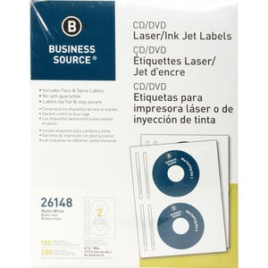 Laser/Inkjet CD/DVD Labels 100Pack