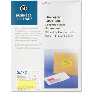 2"x4" Fluorescent Yellow Laser Labels