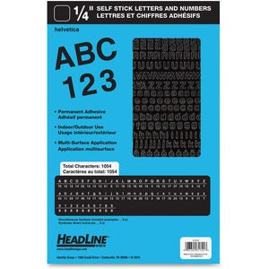 0.25" Stick on Letters and Numbers
