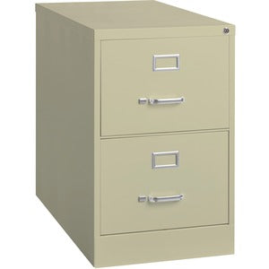 2 Drawer 18" Putty Heavy Duty Lockable Vertical File Cabinet