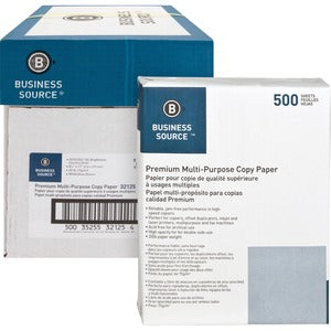 Business Source Premium 20lb Multipurpose Copy Paper - Letter - 2500/Carton - White