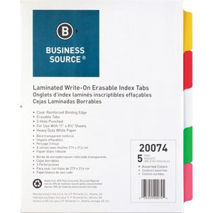 5 Write-On Laminated Tab Indexes