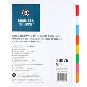 8 Write-On Laminated Tab Indexes