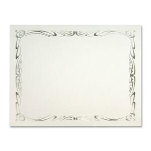 White Certificate with Silver Foil 12Pack