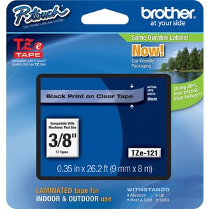 Brother P-Touch TZe 3/8" Clear Tape Cartridges