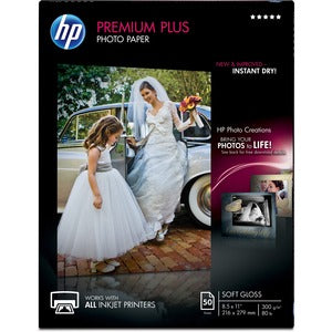 8-1/2"x11" HP Soft Gloss Photo Paper