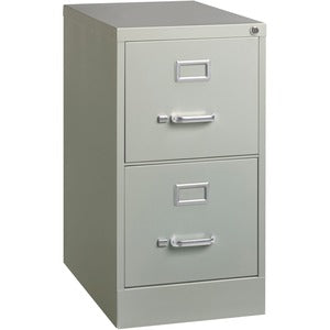 2 Drawer 15" Light Gray Lockable Vertical File Cabinet