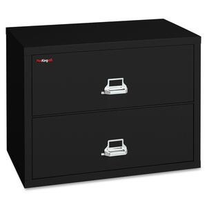 2 Drawer 31.2"W Black Fire Proof File Cabinet