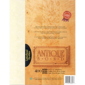 8.5'x11" Natural Antique Bond Paper