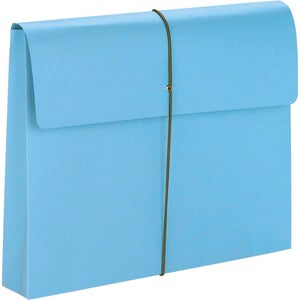Blue Letter 2" Elastic Closure 2" Expanding School Wallets
