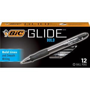 BIC Bold Velocity Easy-Glide System Ballpoint Pen 12/Pack