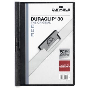 Black Vinyl Duraclip Report Covers