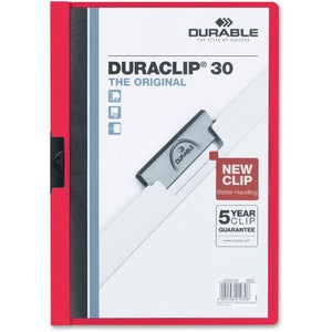 Red Vinyl Duraclip Report Covers