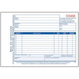 5.56"x8.43" 3 Part Purchase Order Form
